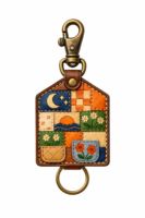 Hand-Cut Leather Key Fob