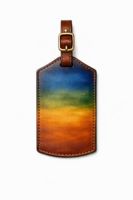Hand-Dyed Leather Luggage Tag