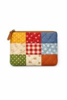 Quilted Patchwork Zipper Pouch
