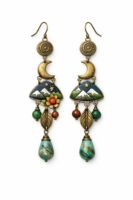 Artisan Mixed-Media Statement Earrings